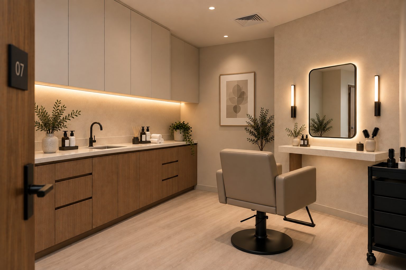 Inside a private suite at The Well